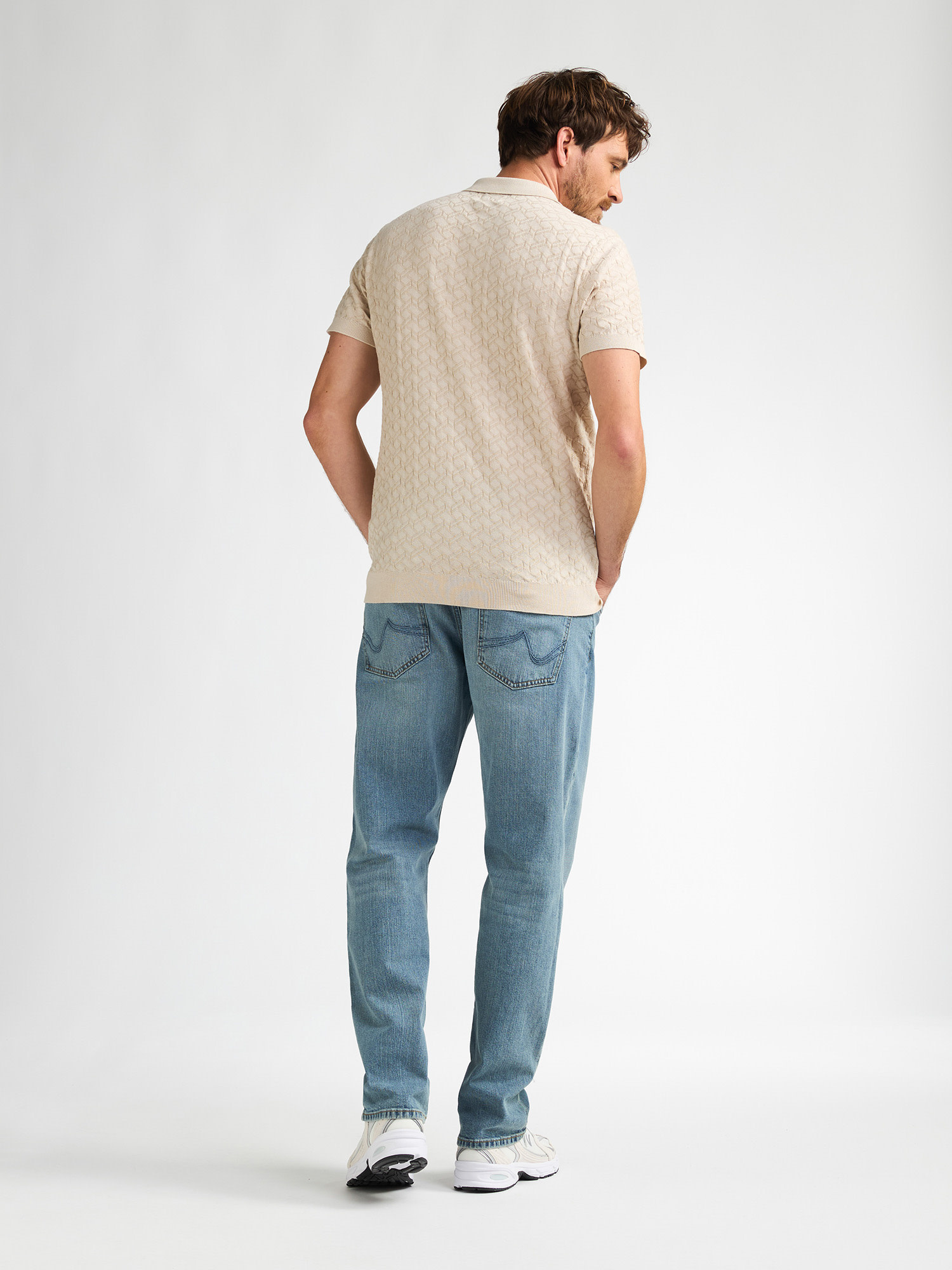 Petrol Polo knit M-1060-KWC217