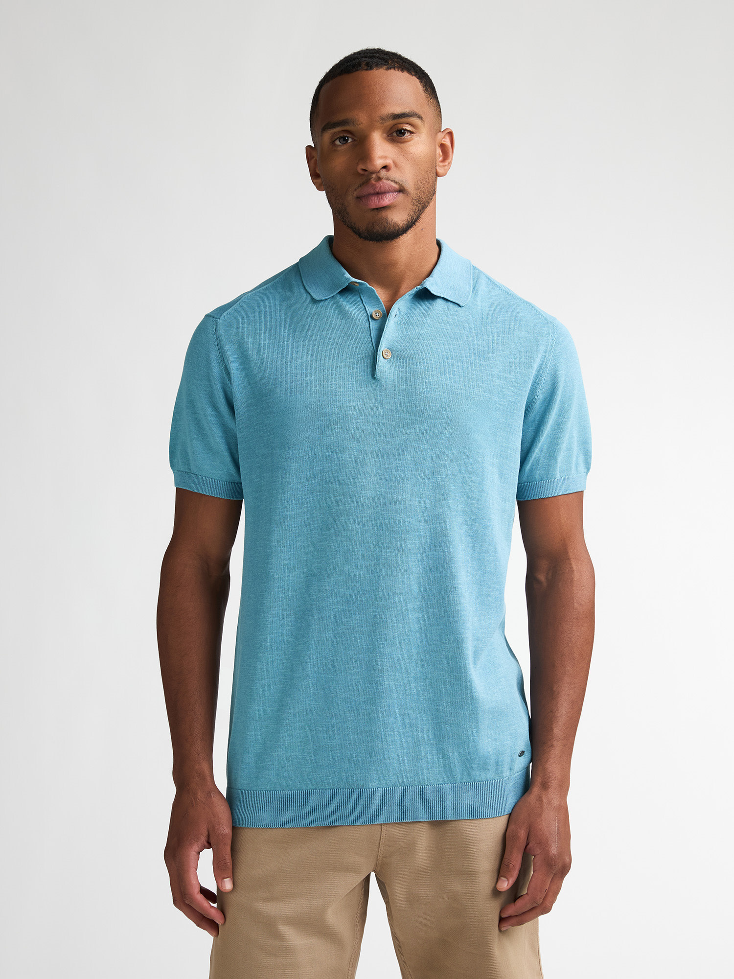 Petrol Polo knit M-1060-KWC218