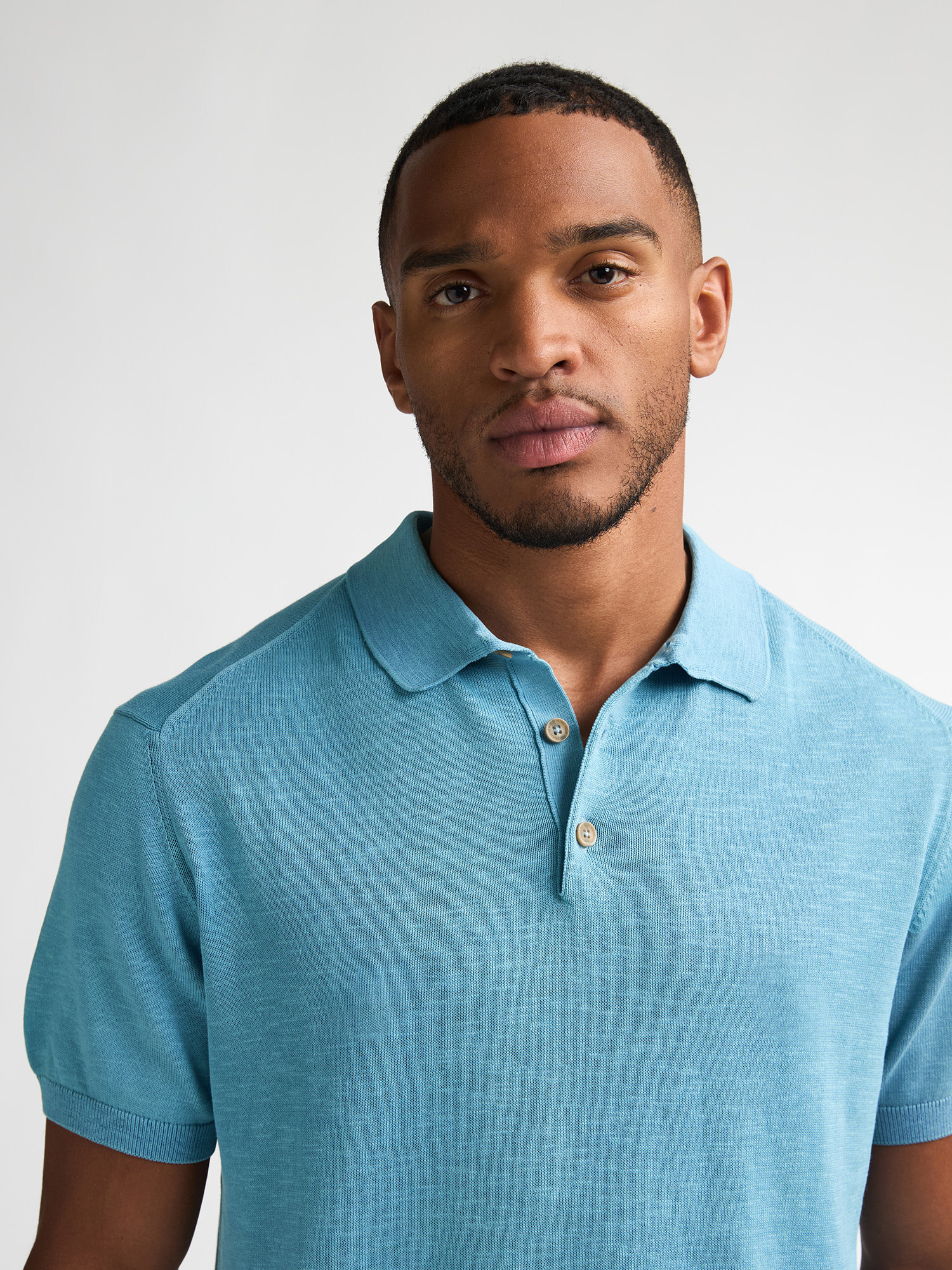 Petrol Polo knit M-1060-KWC218