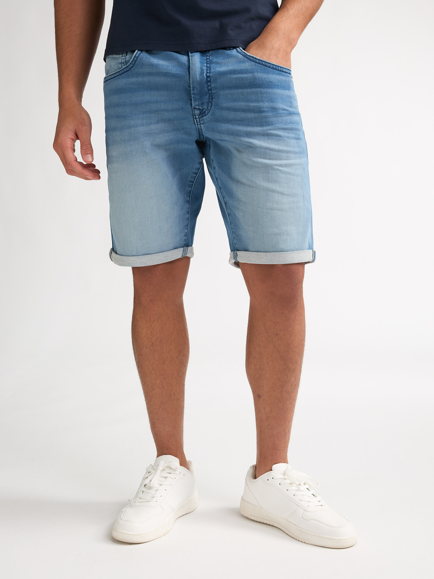 Petrol Denim Shorts M-ROS-SHO012