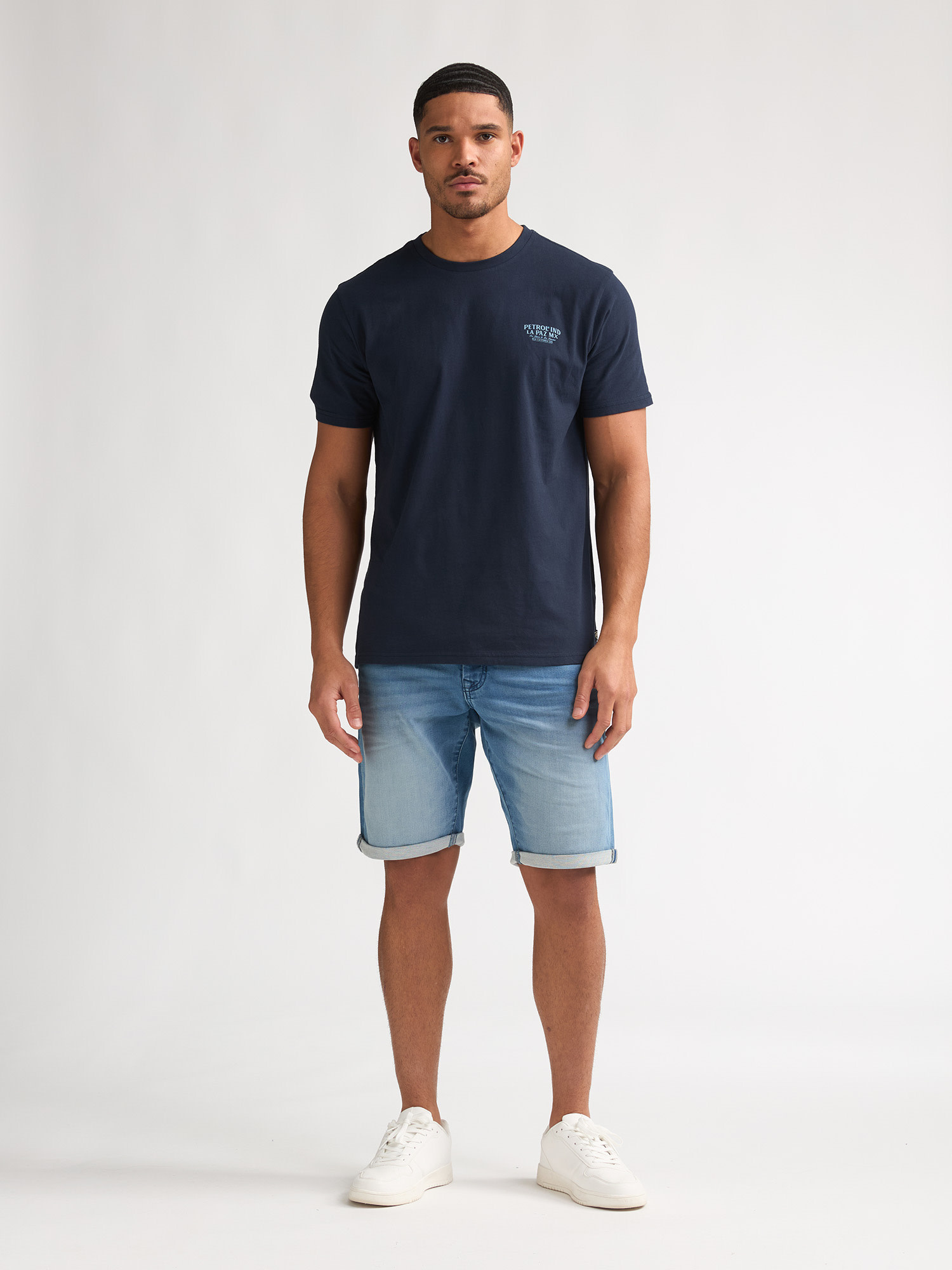Petrol Denim Shorts M-ROS-SHO012