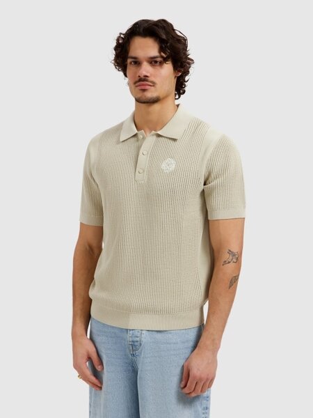 Pure Path Openwork Knitted Polo 26010811