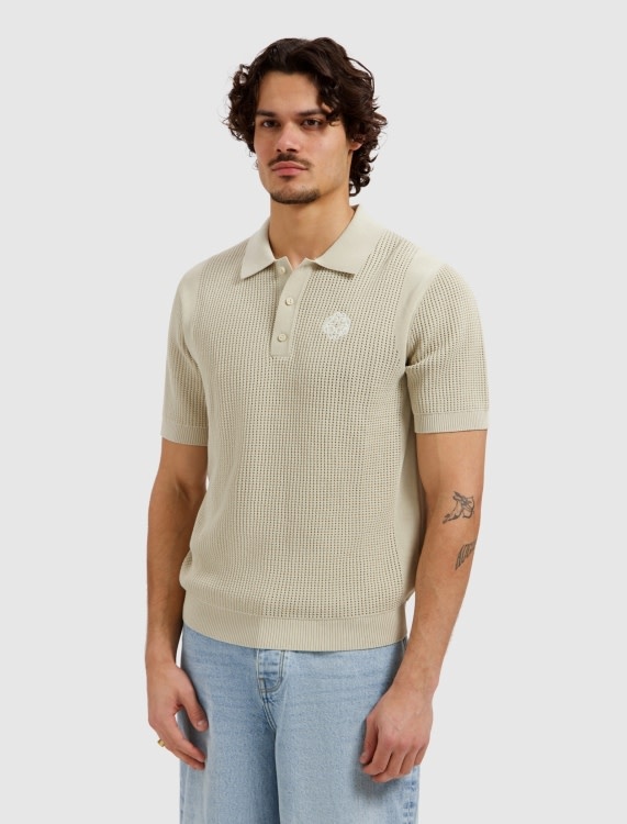 Pure Path Openwork Knitted Polo 26010811