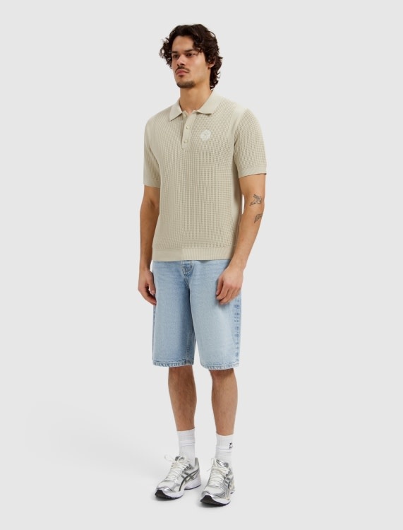 Pure Path Openwork Knitted Polo 26010811
