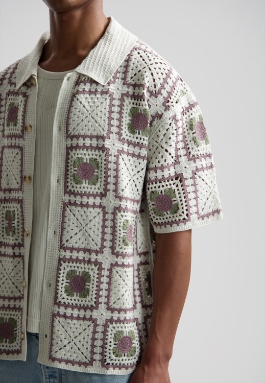 DSTREZZED Shane Crochet Shirt 421162
