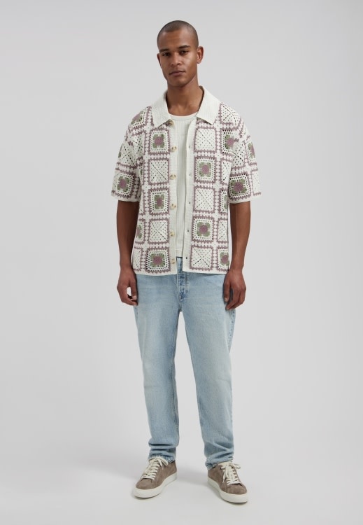 DSTREZZED Shane Crochet Shirt 421162