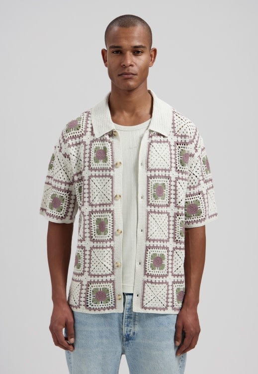 DSTREZZED Shane Crochet Shirt 421162
