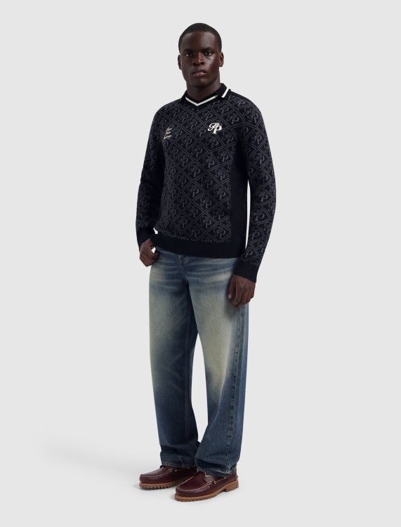 Pure Path Jacquard Football Knit Polo