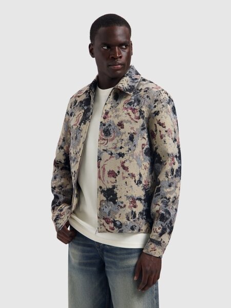 Pure Path Flower zipped Overshirt