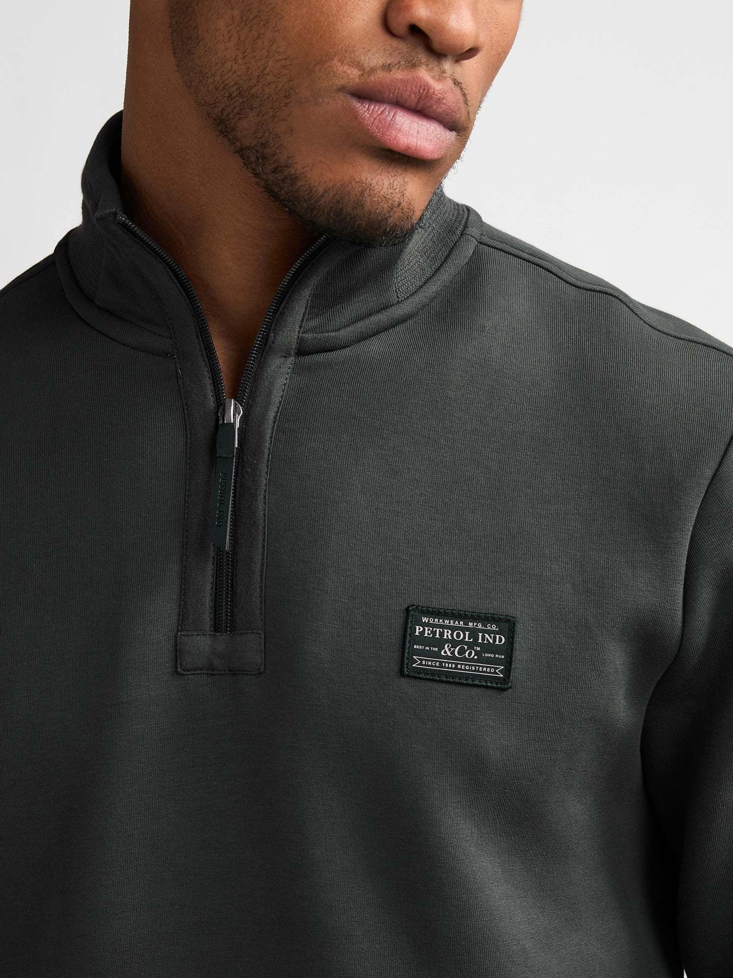 Petrol Sweater Collar zip  M-3060-SWC329