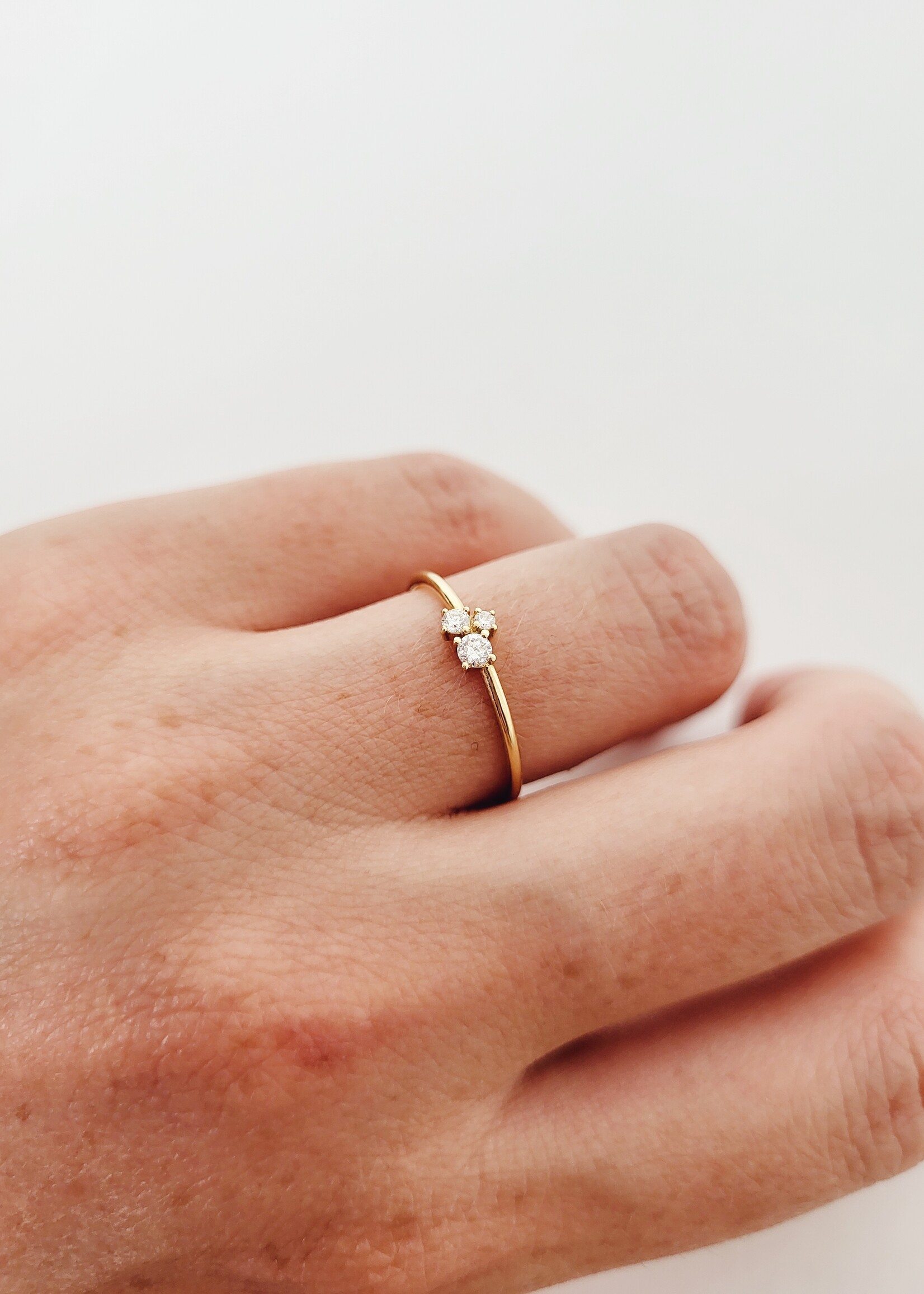 Ring met 3 diamanten