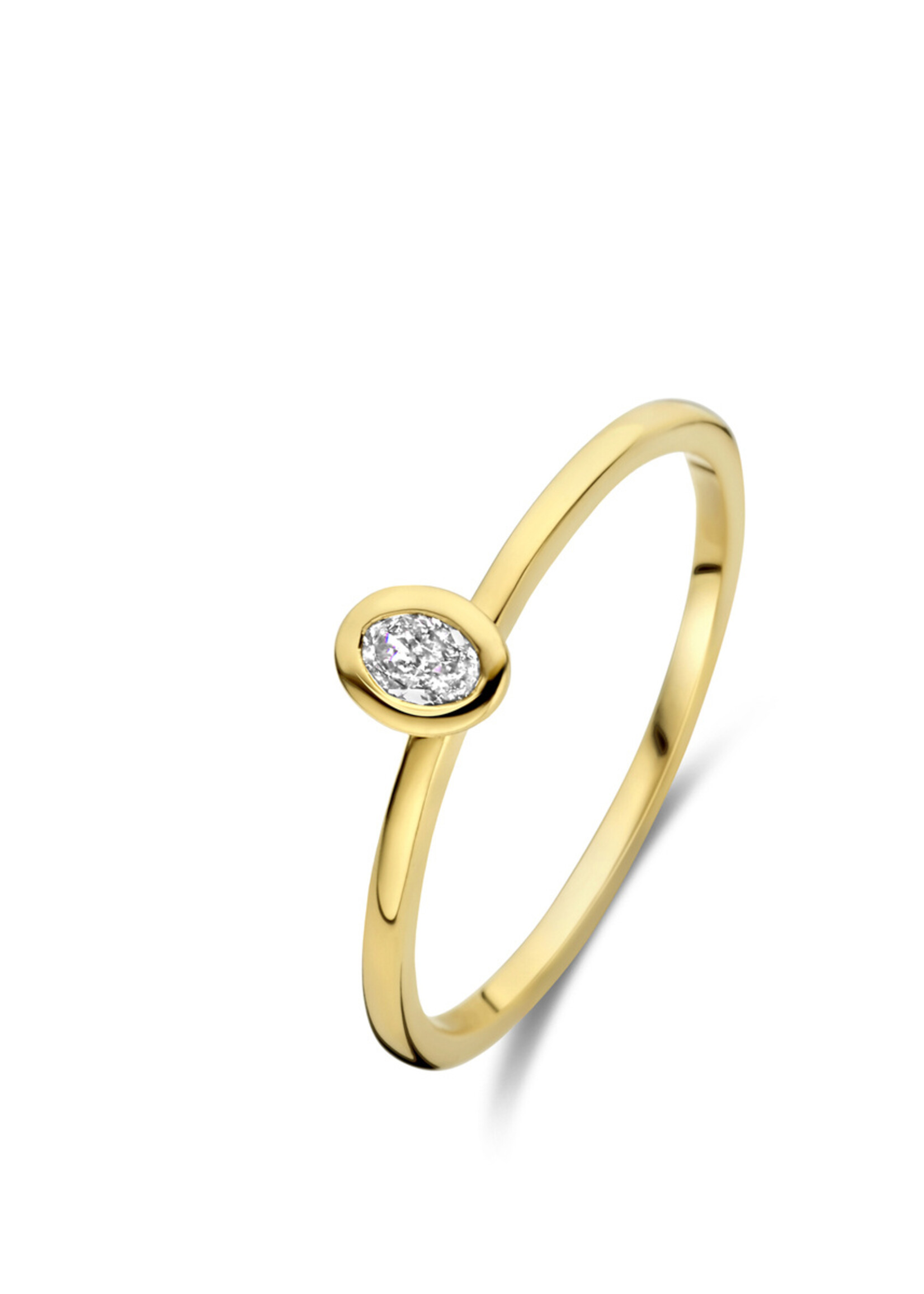 Solitaire ring ovale diamant