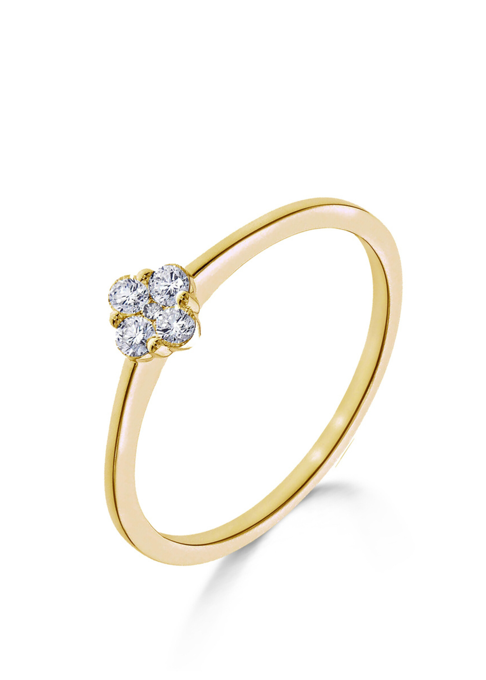 Solitaire ring  met 5 diamanten