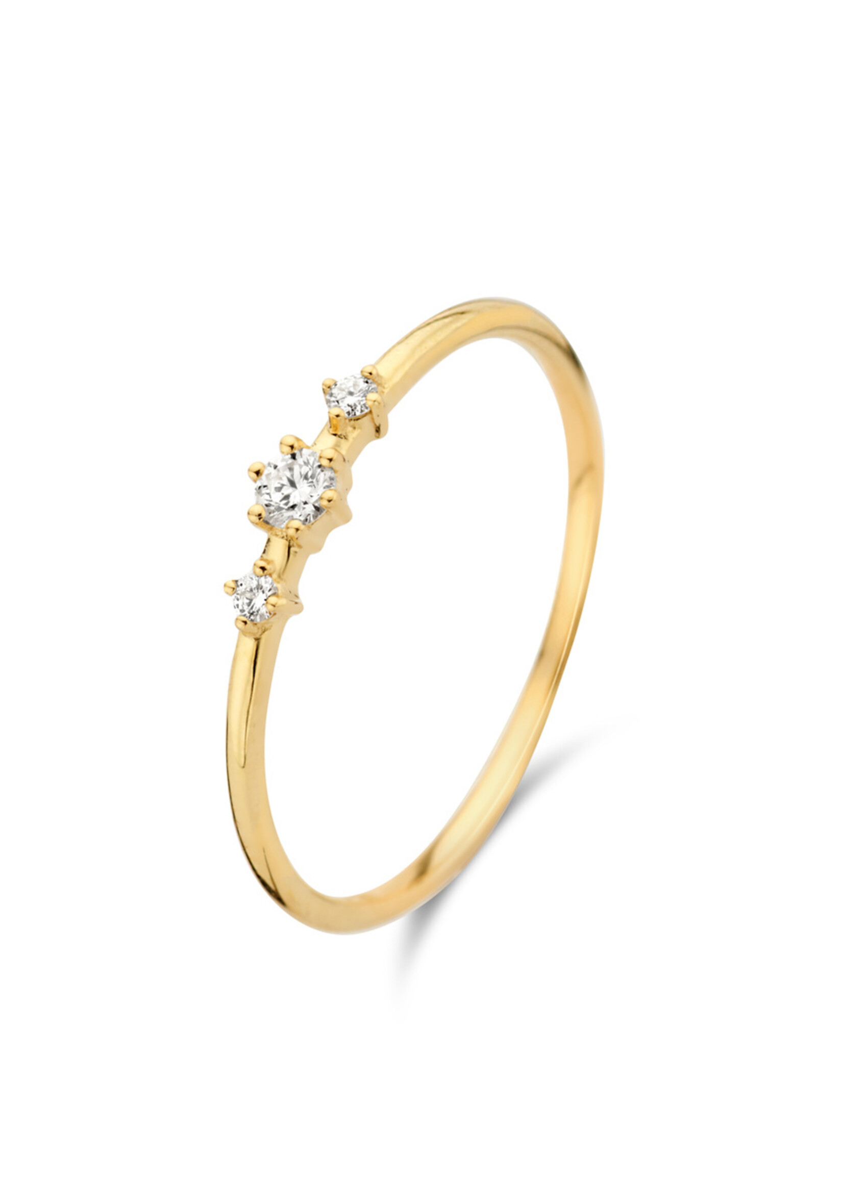 Trilogie ring met 3 diamanten