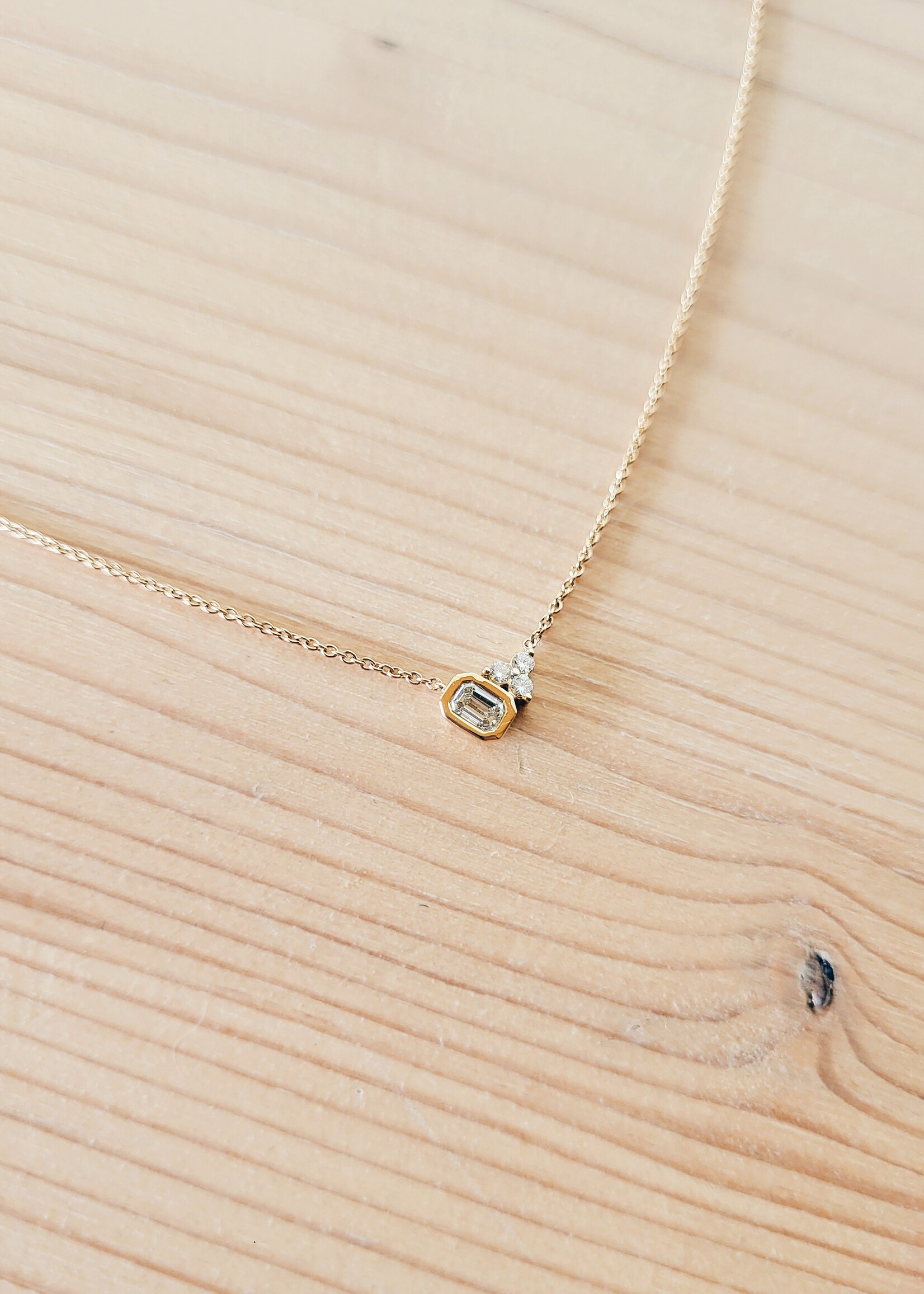 Ketting met cluster van diamanten