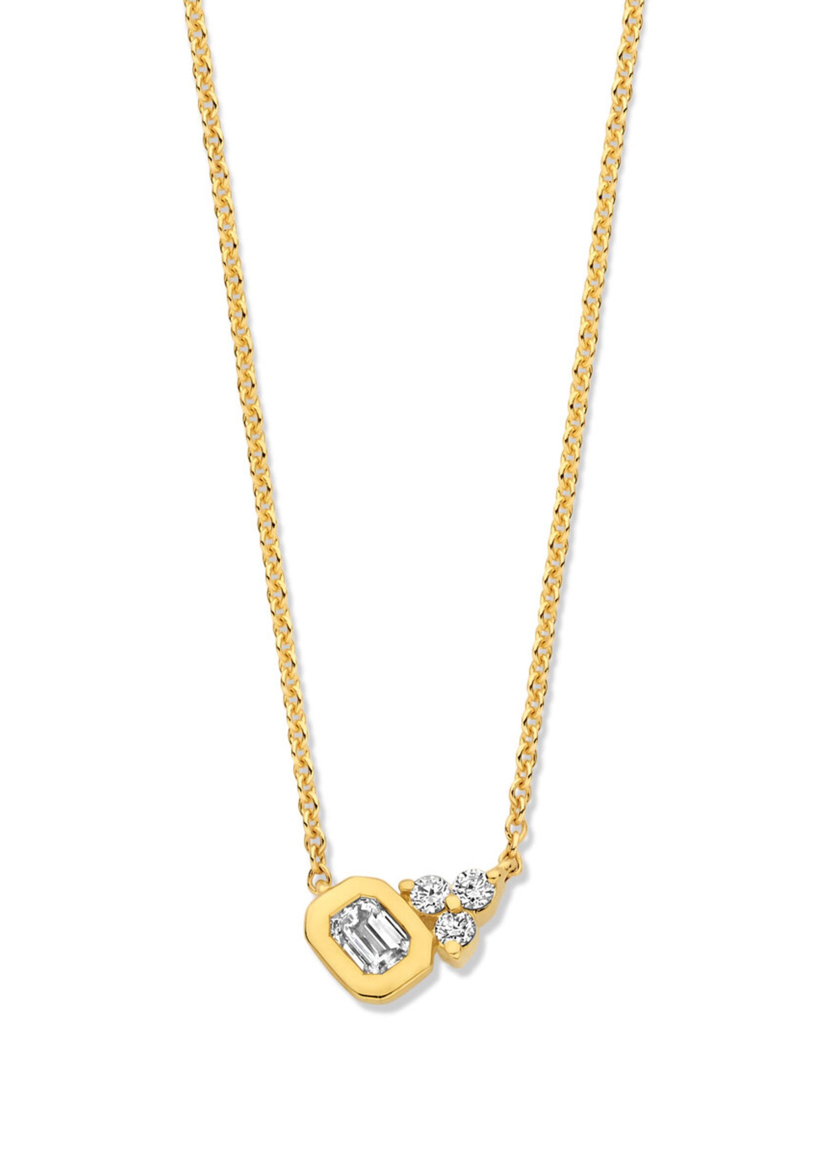 Ketting met cluster van diamanten