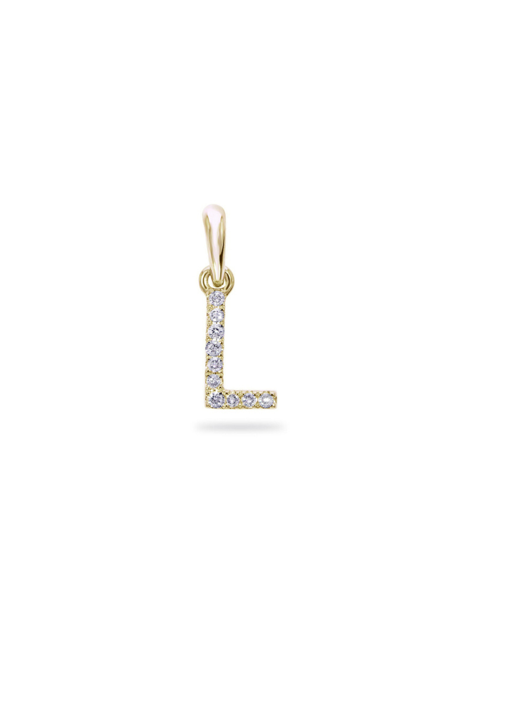 Letter bezet met diamanten