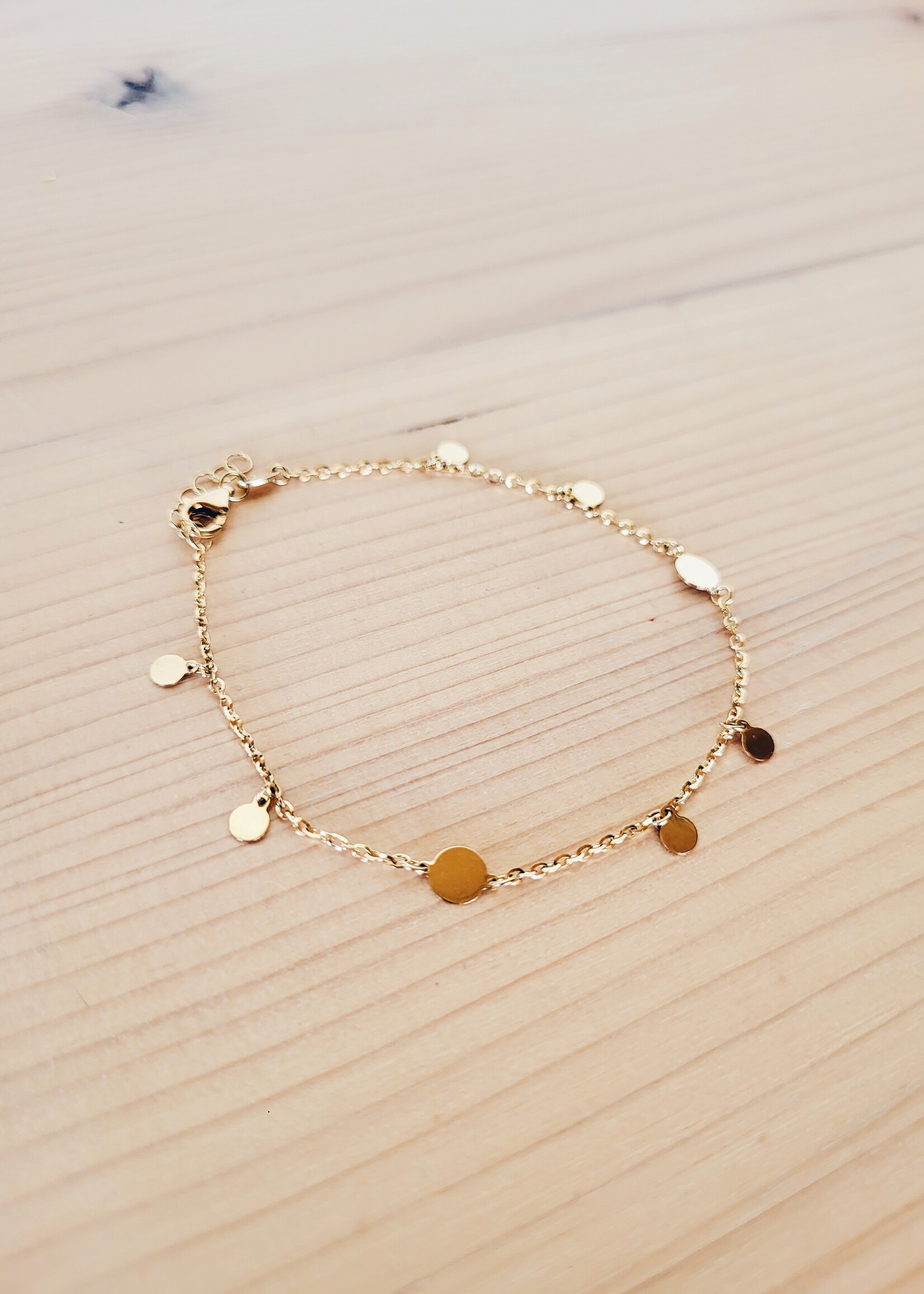 Armband met ronde plaatjes