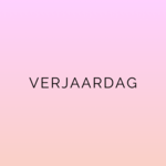 VERJAARDAG