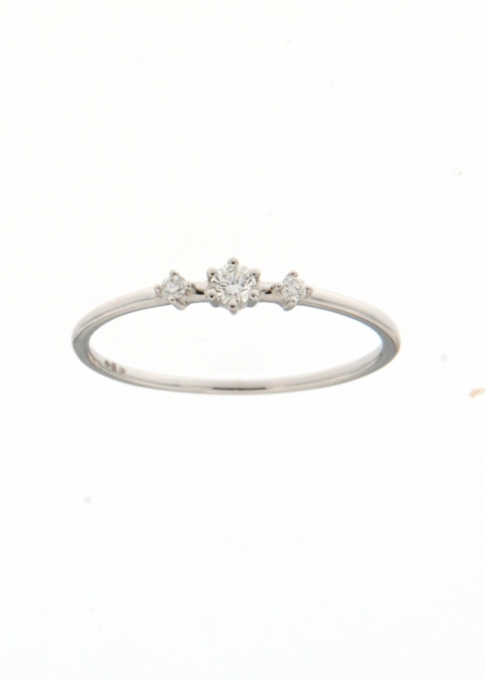 Trilogie ring met 3 diamanten