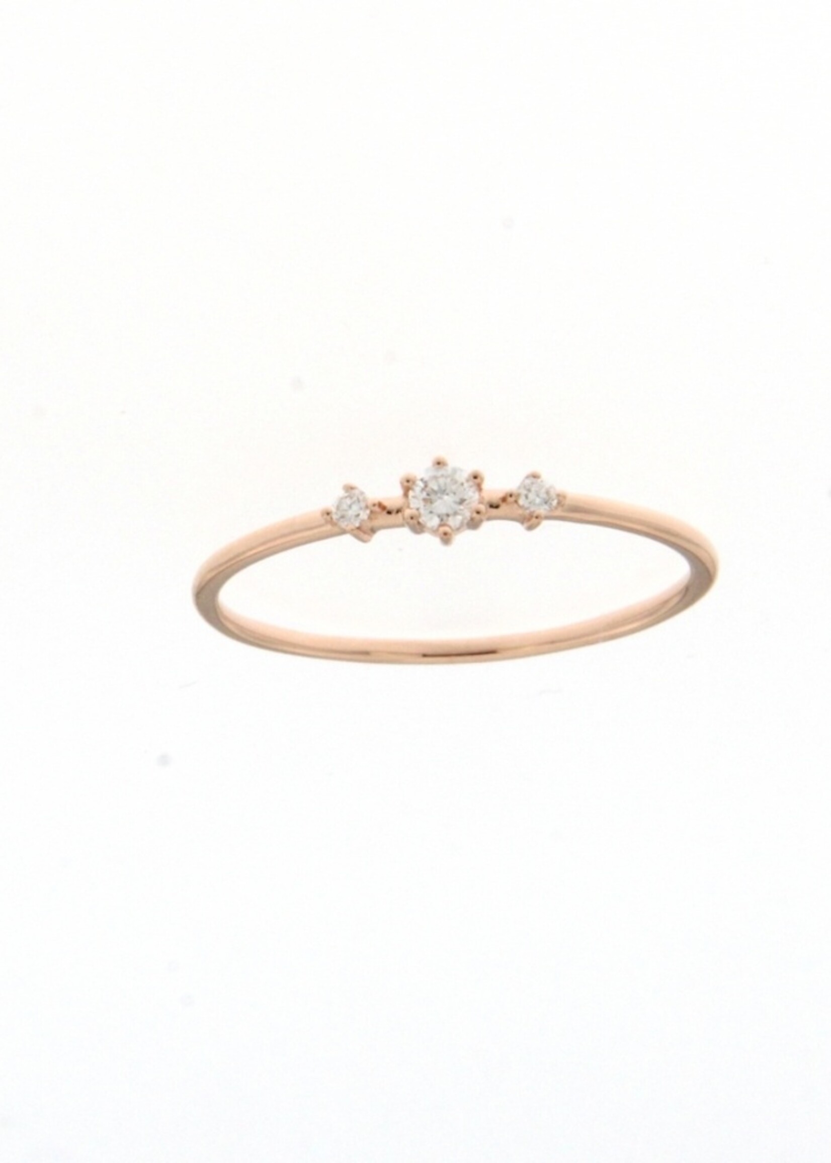 Trilogie ring met 3 diamanten