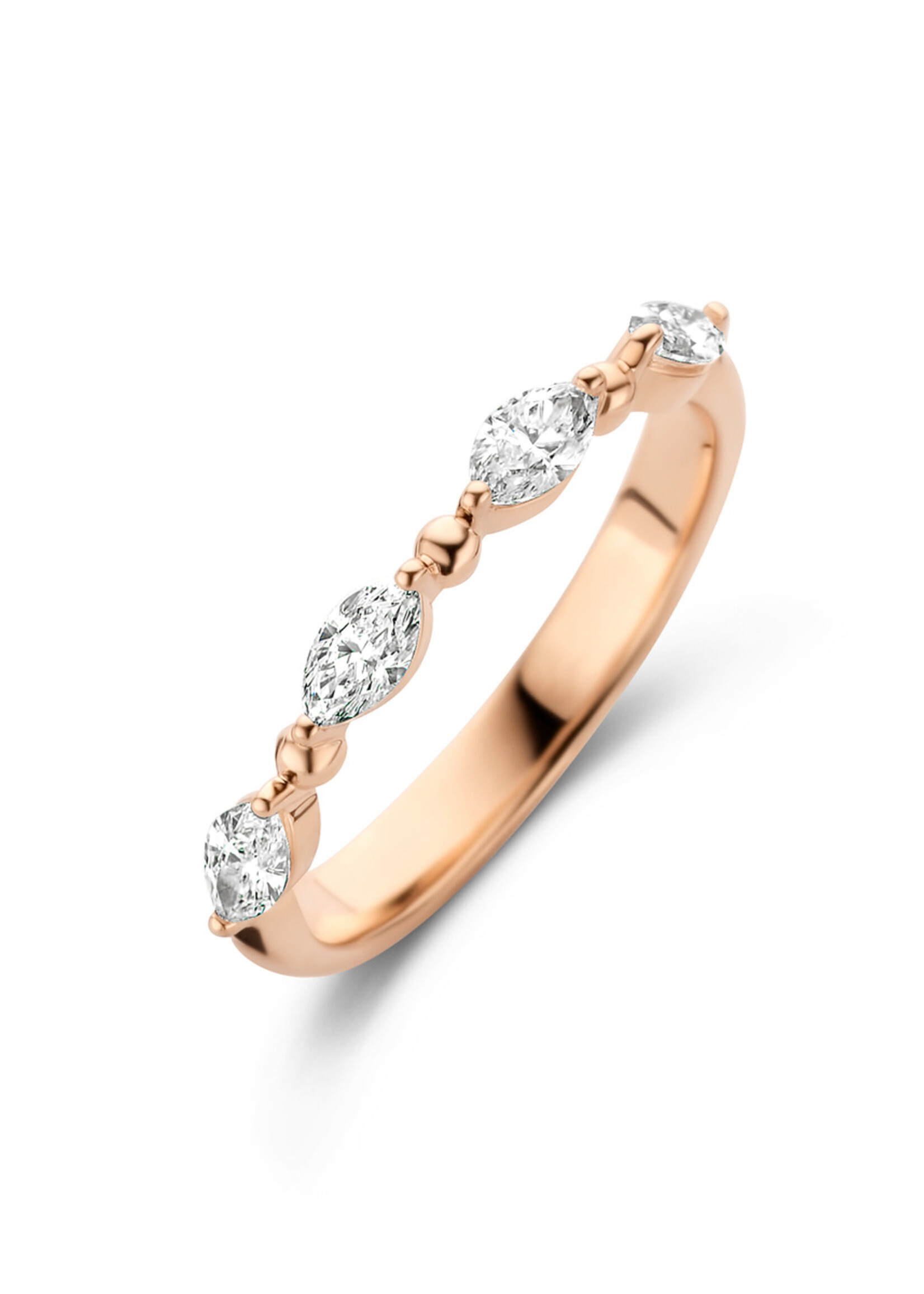 Alliance ring met 4 marquise geslepen diamanten