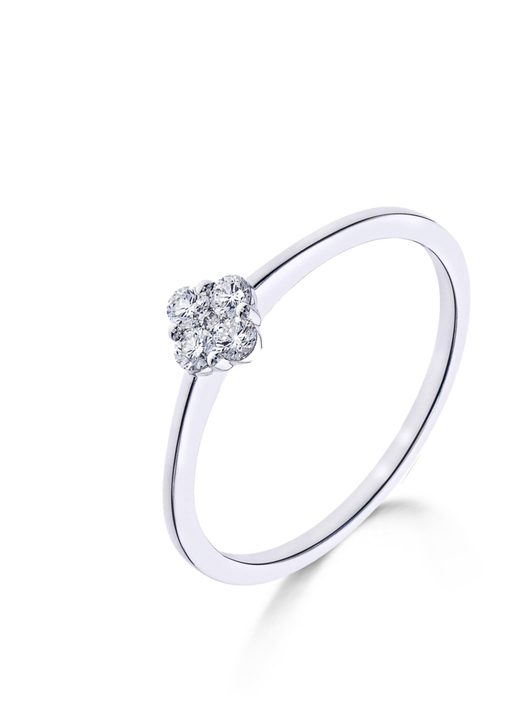 Solitaire ring  met 5 diamanten