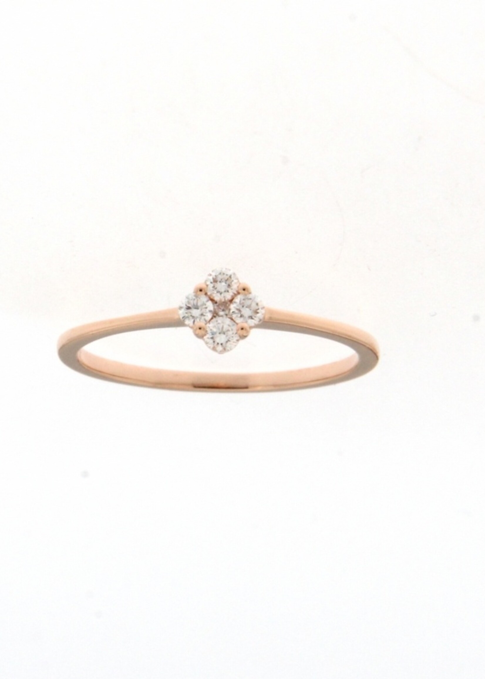 Solitaire ring  met 5 diamanten