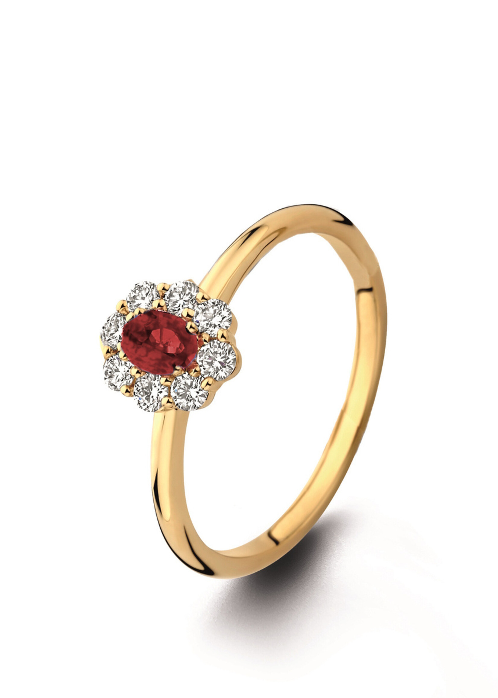 Ring met roze saffier