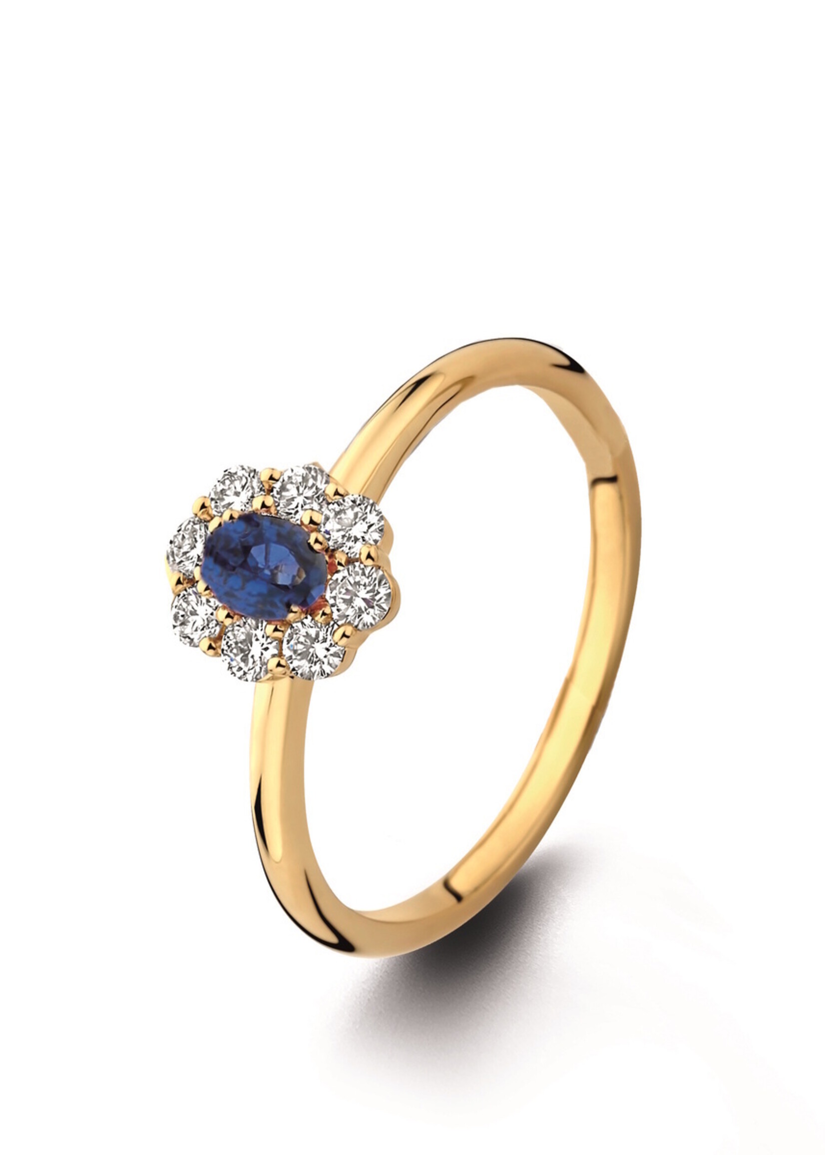 Ring met roze saffier