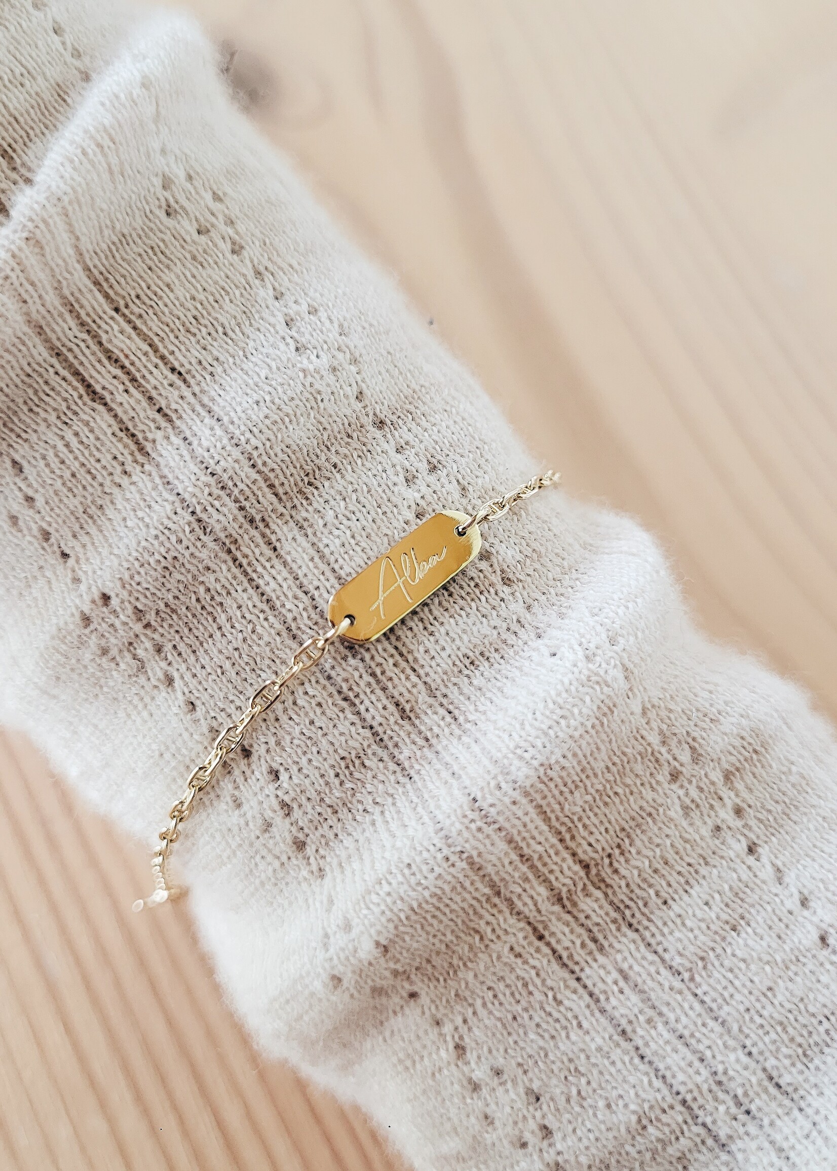 Geboorte armband ovaal