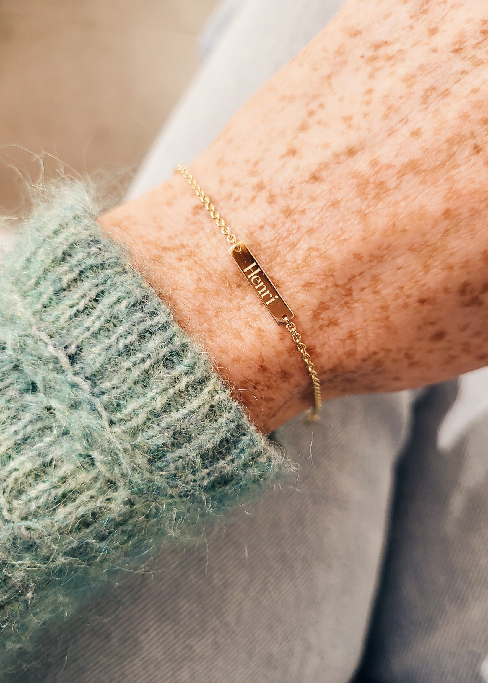 Geboorte armband rechthoekig