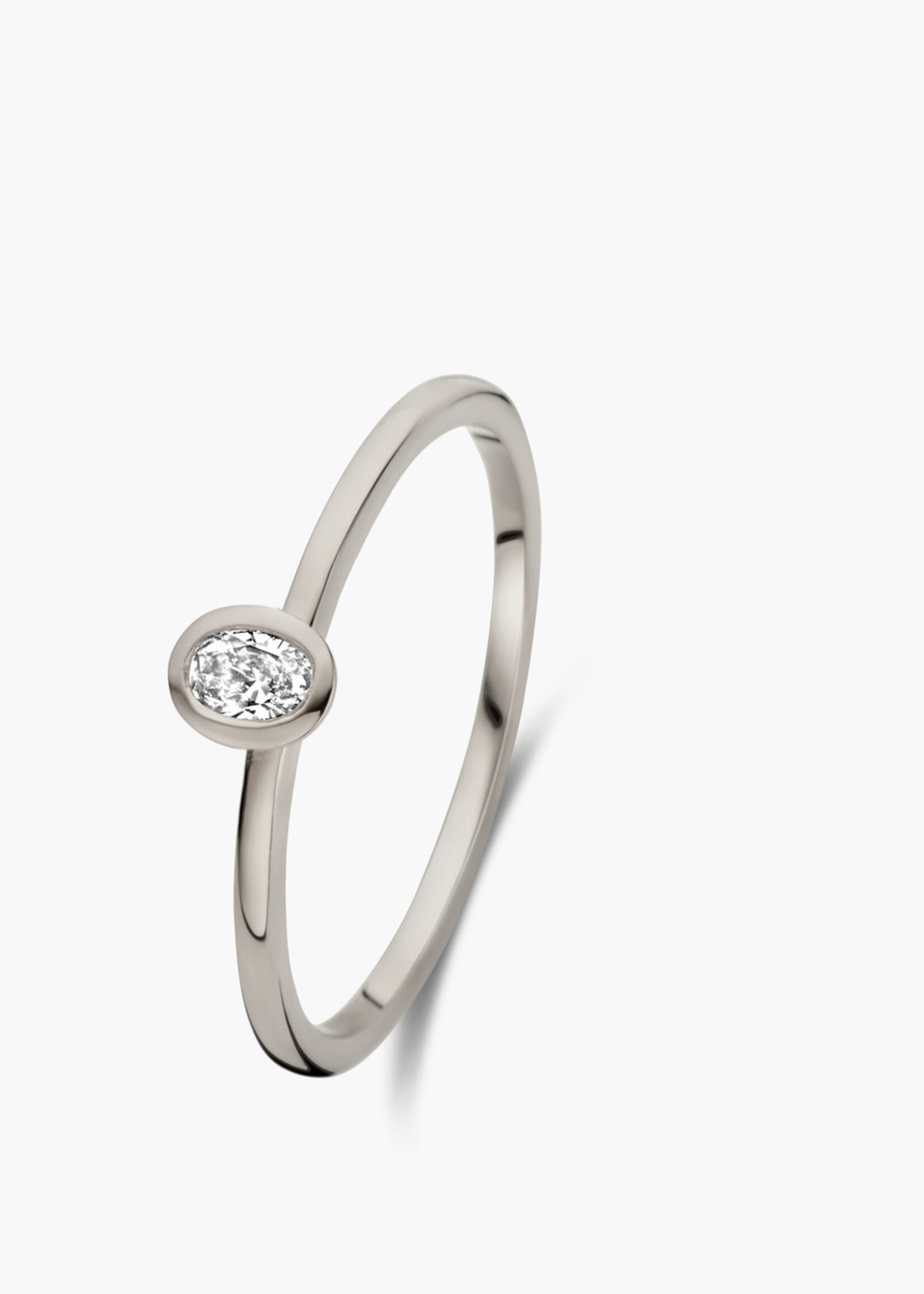 Solitaire ring ovale diamant