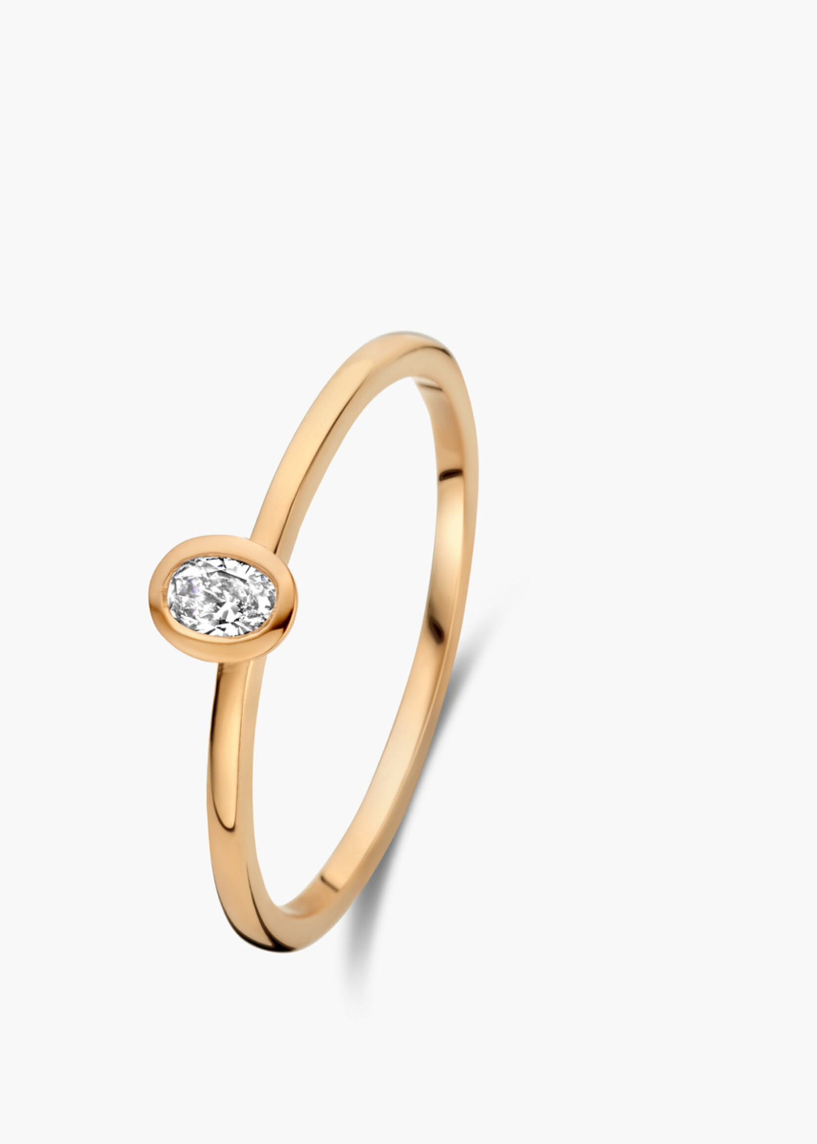 Solitaire ring ovale diamant