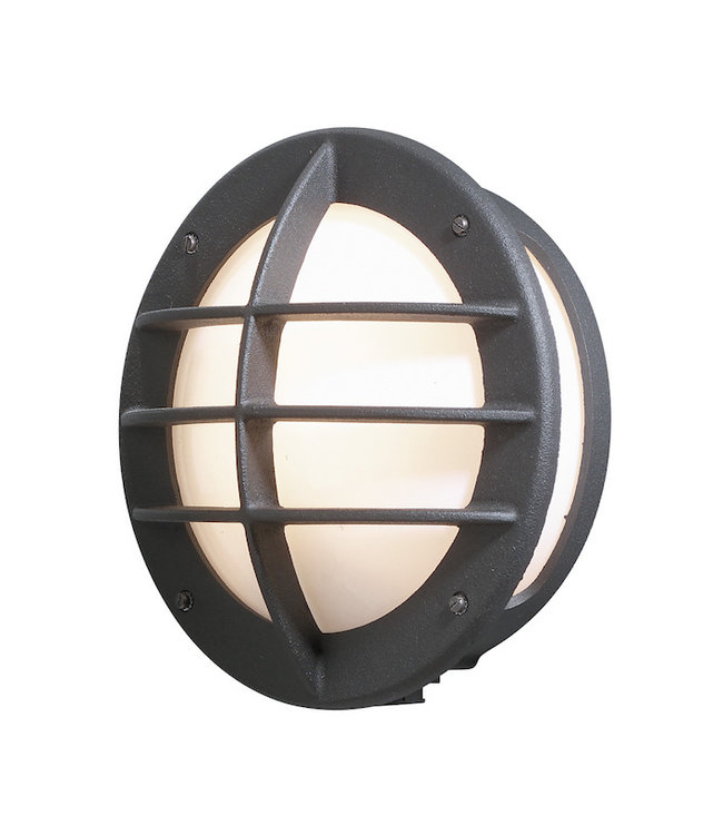 Zwarte wand maritiem buitenlamp + stopcontact 2jaar garantie