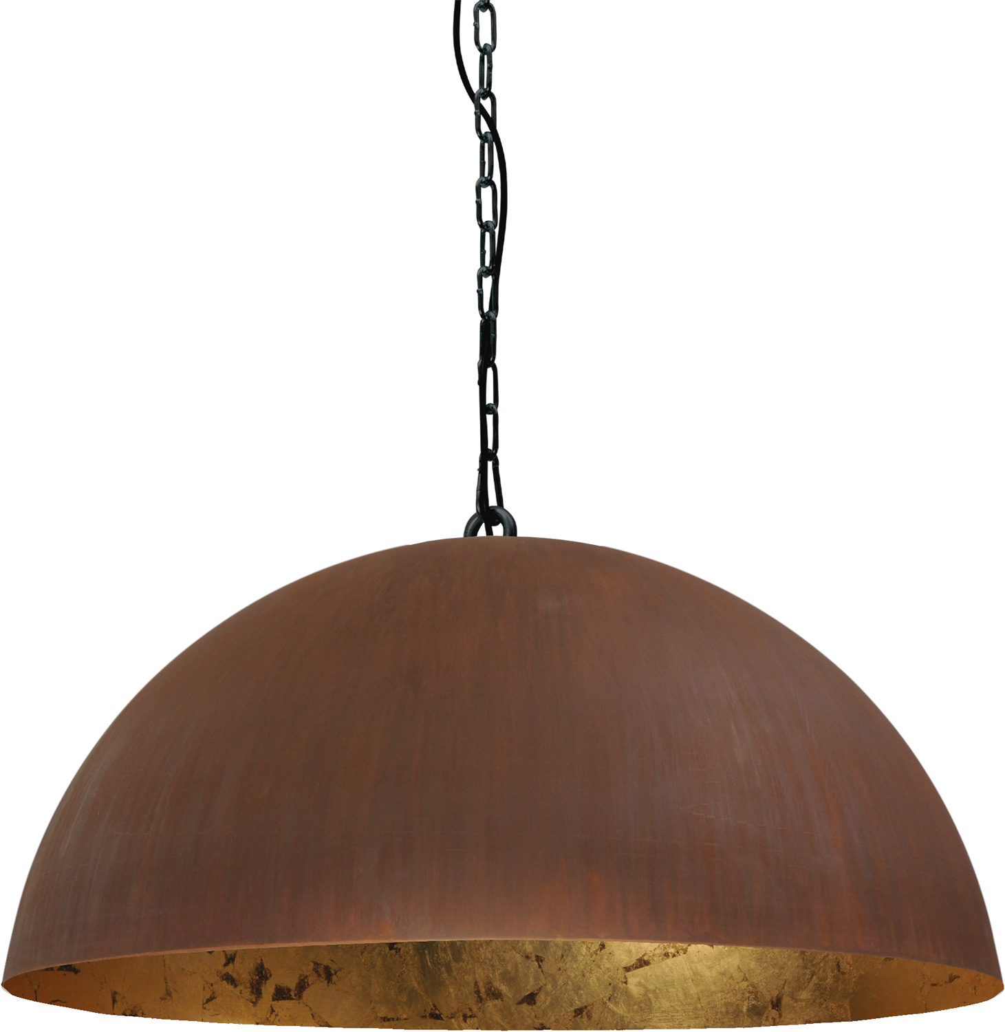 trimmen verkwistend zwart Roest kleurige bol industrie lamp met ketting, goldleaf | Hanglampen -  Licht & Accessoires