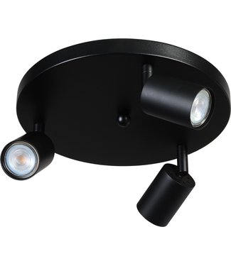 Masterlight Strakke 3 lichts spot -30cm- mat Zwart