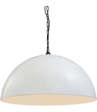 Witte bol industrie lamp 60cm met ketting