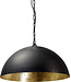Masterlight Gunmetal bol industrie aan ketting 50cm binnenkant goldleaf