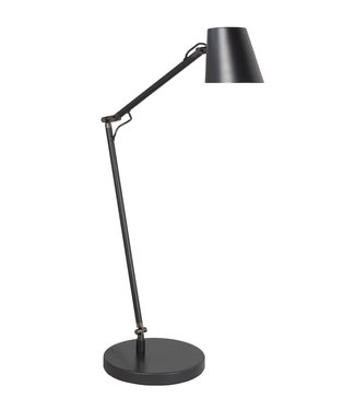 Highlight Industriel bureaulamp mat zwart met touch led