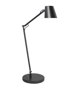 Licht & Accessoires Industriel bureaulamp mat zwart met touch led