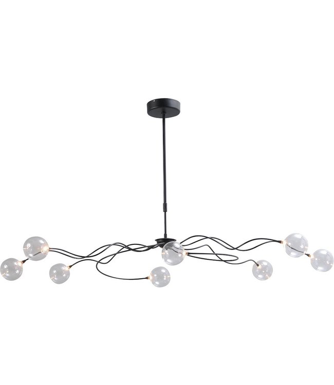 Industrieel romantische LED hanglamp-150cm-zwart