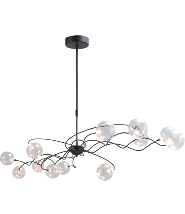Industrieele Romantische LED hanglamp-180-zwart