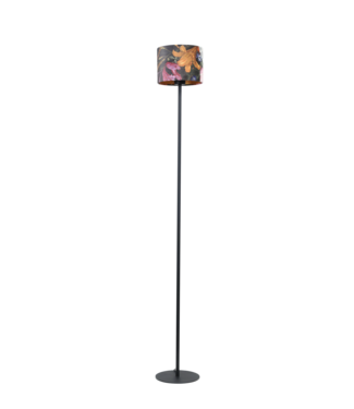 Masterlight Hoge vloerlamp incl velours kap-150cm-zwart