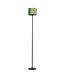 Masterlight Hoge vloerlamp incl velours kap-150cm-zwart/pauw