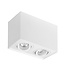 Highlight Rechthoekige opbouw kantelbare 2lichts spot-25cm-wit