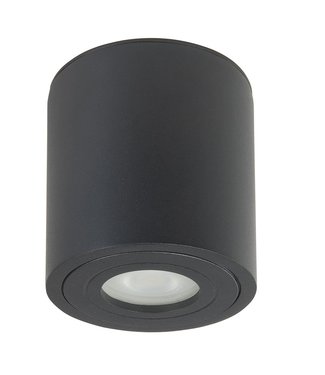 Highlight Ronde vast ip44 1 lichts. opbouw spot-10cm-zwart