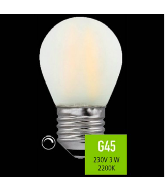 Kogellampje 2200K e27 3 watt-opaal