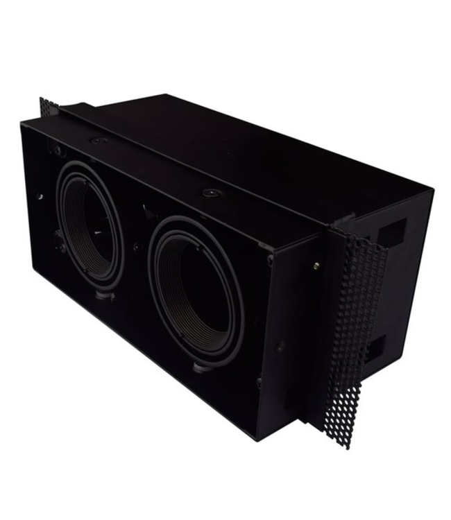 Trimless inbouwspots 2lichts zwart gu10