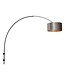 Uitschuifbare draaibare wandlamp incl kap-30cm- zilver velours